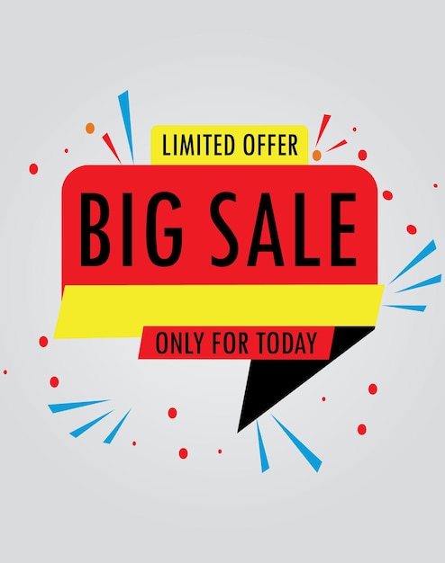 Vector big sale banner design template royalty free vector