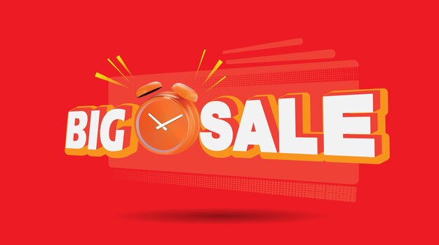 Big sale banner design template