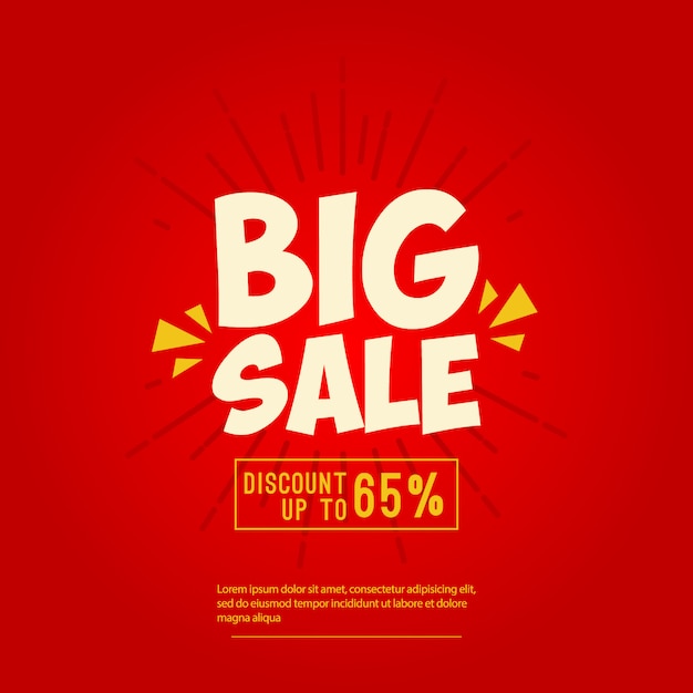 Vector big sale banner design template