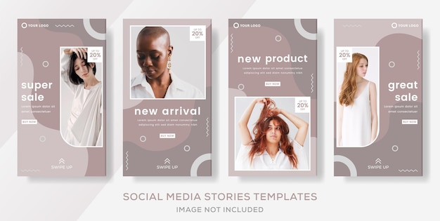 Big sale banner for fashion business template stories post premium