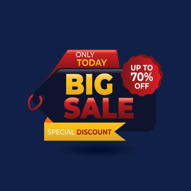 Big sale banner flat design