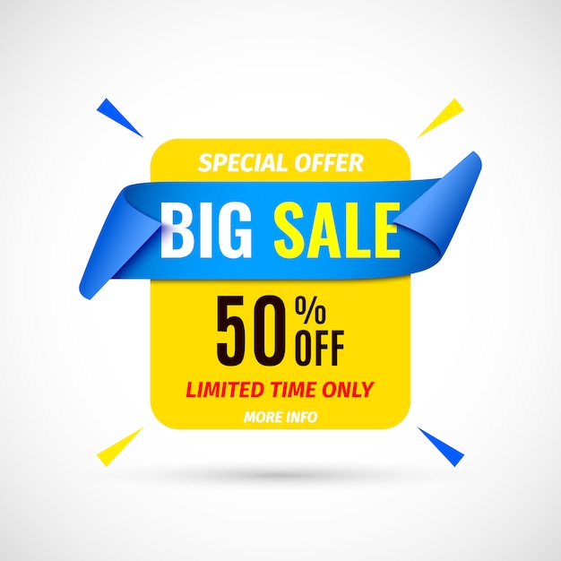 Big sale banner.  illustration.