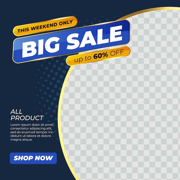 Big Sale banner for Social Media Post