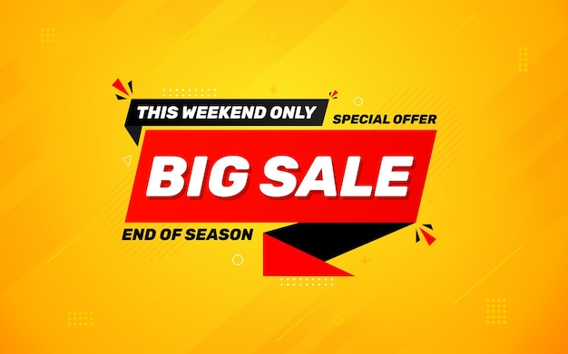 Big sale banner Special offer price label design Product discount festival tag design Super Sale