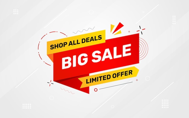 Big sale banner Special offer price label design Product discount festival tag design