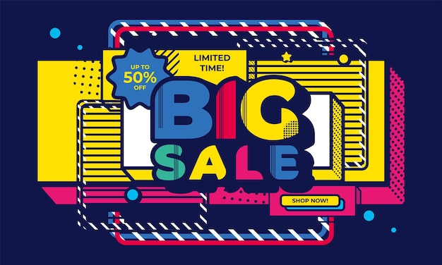 Vector big sale banner template design.vector illustration.