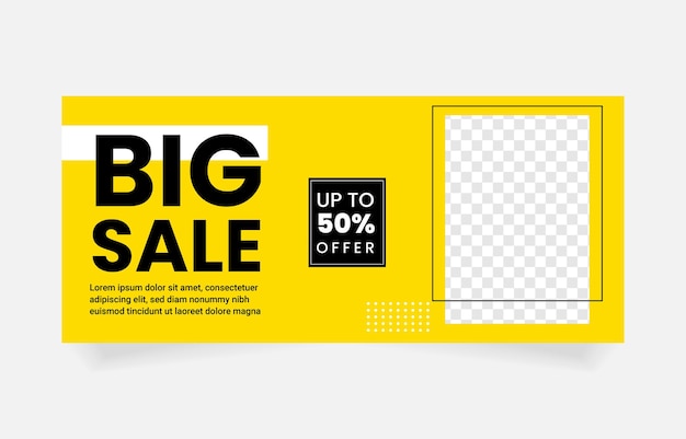 Vector big sale banner template design