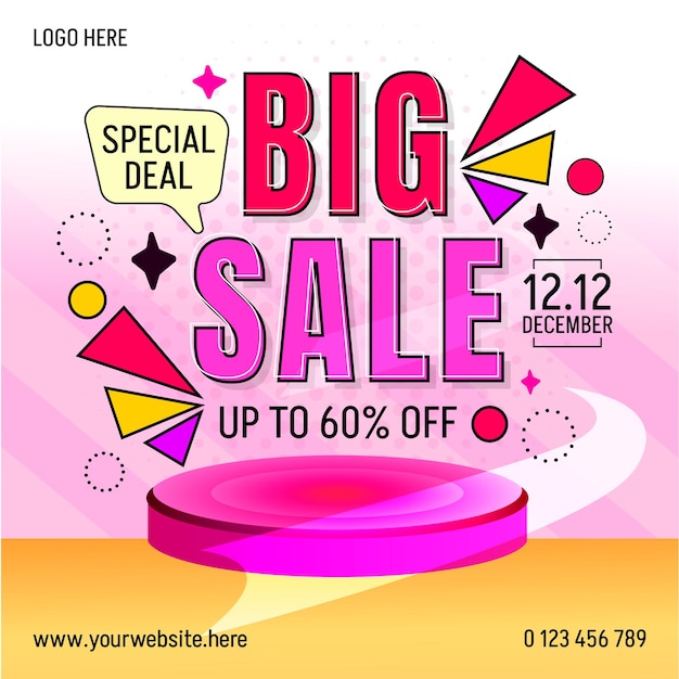 Big sale banner template