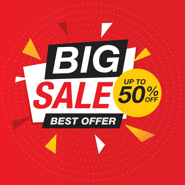 Vector big sale banner vector template design