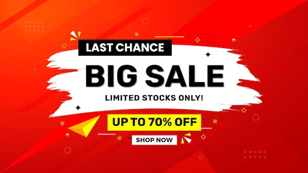 Vector big sale banner vector template offer sale label and discounts background marketing poster design