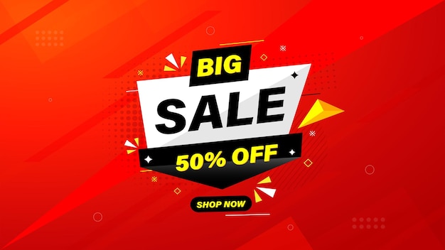 Big Sale Banner vector template Offer Sale label and discounts background marketing poster design