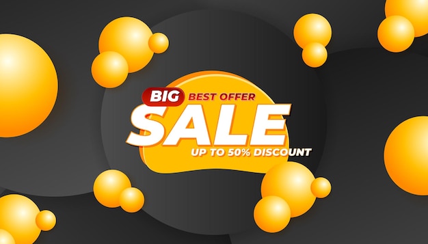 Big sale banner with simple design