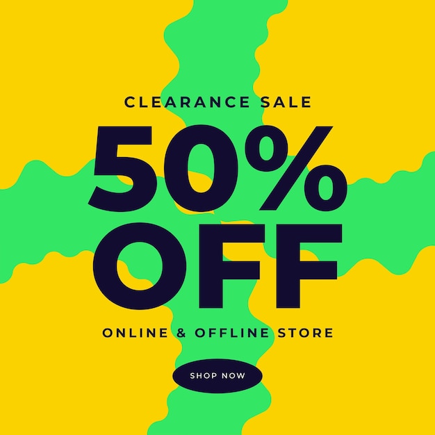 big sale clearance sale 50 off design template