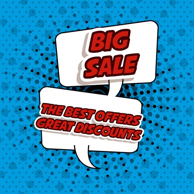 Big sale design over pointed background