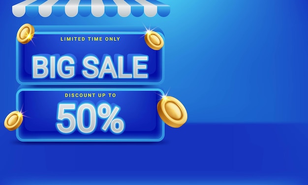 Big sale discount banner template promotion