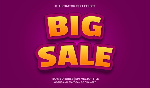 Big Sale Editable Text Effect Style