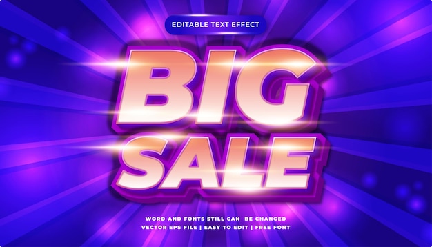 Big sale editable text effect