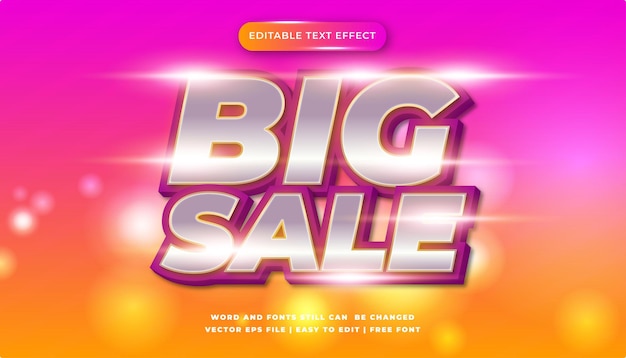 Big sale editable text effect