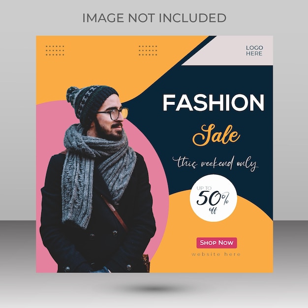 Big sale fashion banner template style design for social media post premium vector