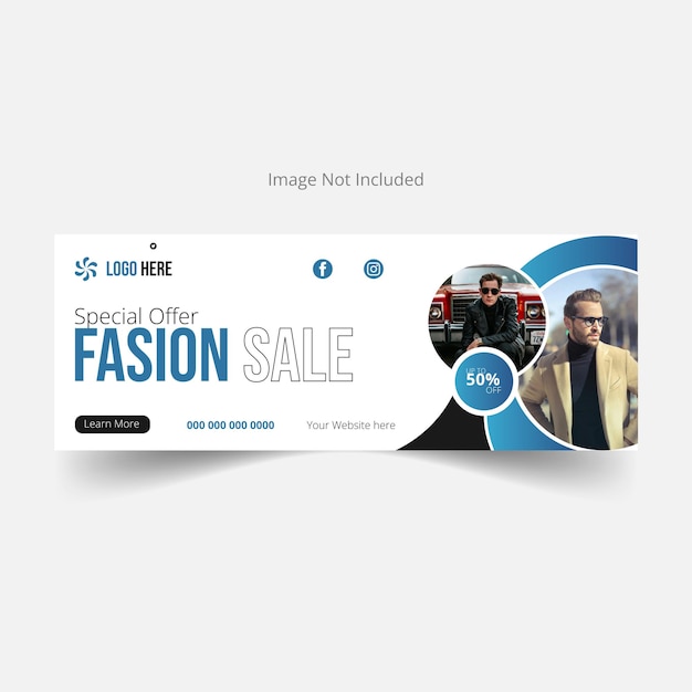 big sale fashion social media facebook cover banner and web cover template