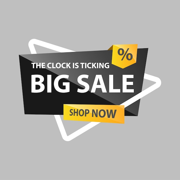 Big sale and flash sale stylish modern banner design