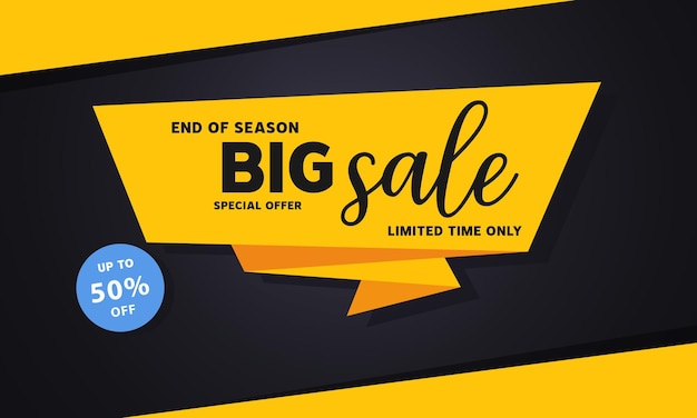 Vector big sale and flash sale stylish modern banner design