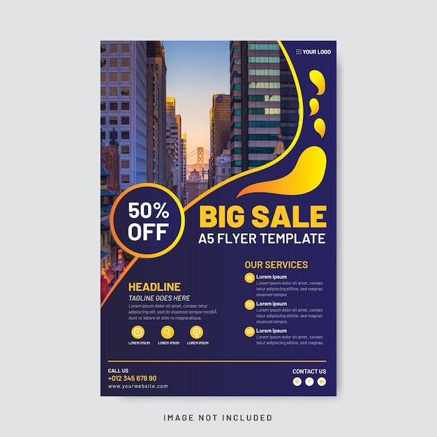 Vector big sale flyer brochure template