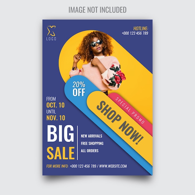 Vector big sale flyer template