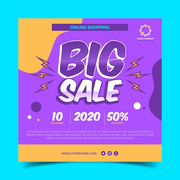 Vector big sale flyer template