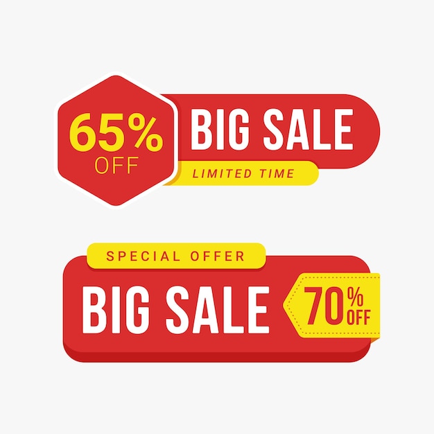 Big sale label badge discount promotion template vector illustration