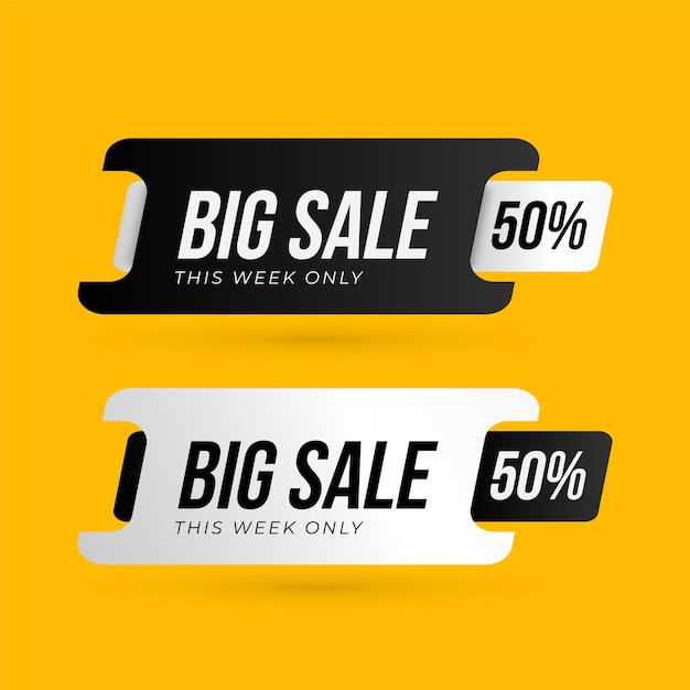 Big sale label banner