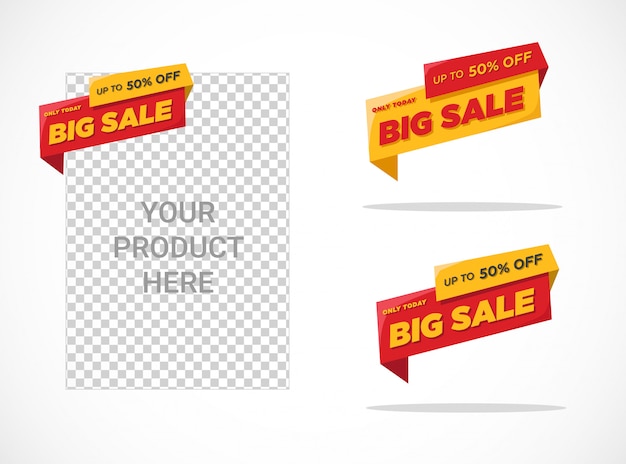 Big sale label template flat 