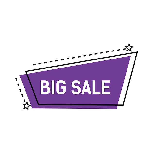 Vector big sale lettering violet banner