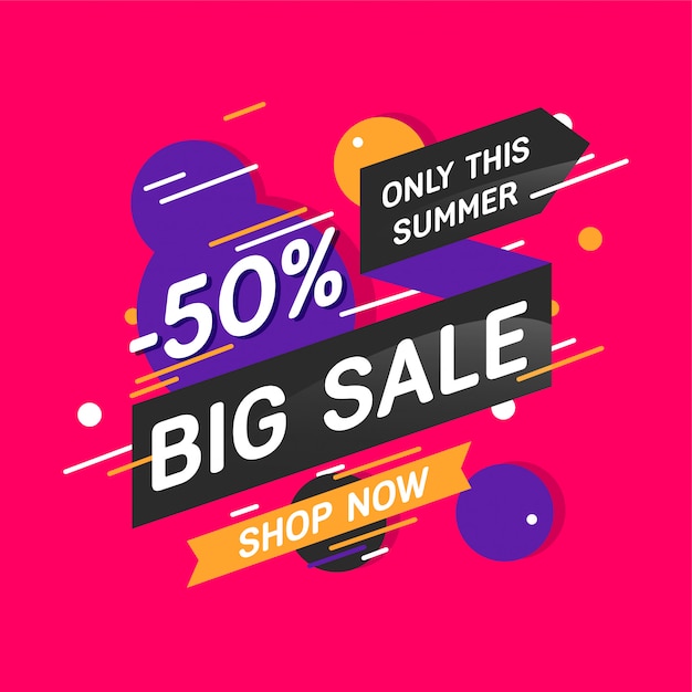 Vector big sale modern colors banner