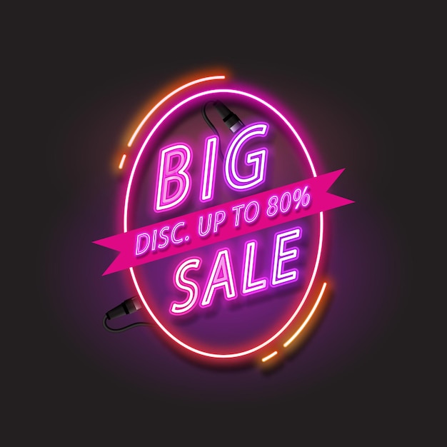 Vector big sale neon design