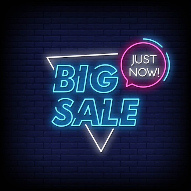 Big sale neon signs style text