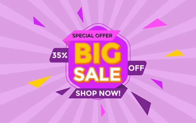 Big sale and offers banner template