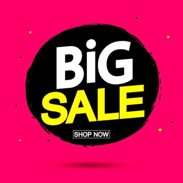 Vector big sale poster design template