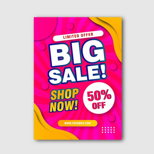 Big sale poster template vector design