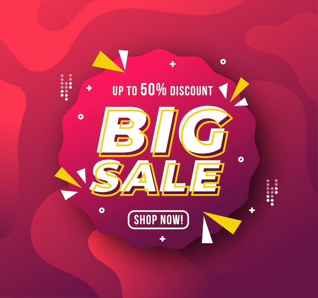 Vector big sale promotion banner template