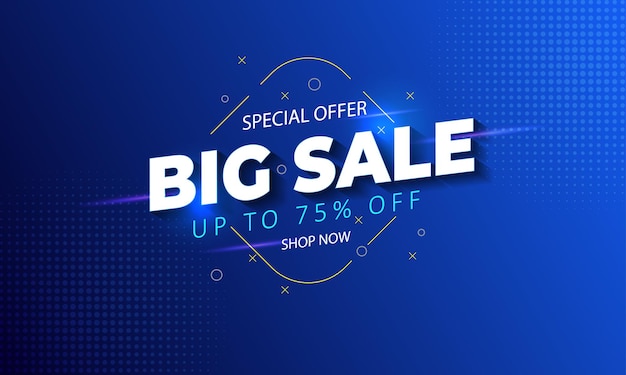 Vector big sale promotion sale banner template design