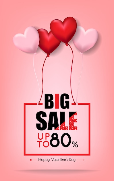 Big sale for saint valentine's day