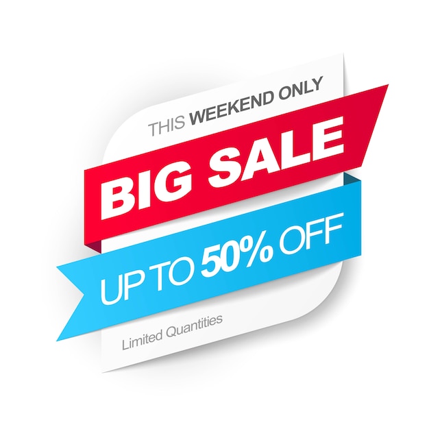 Big Sale. Save up to 50 off. illustration.