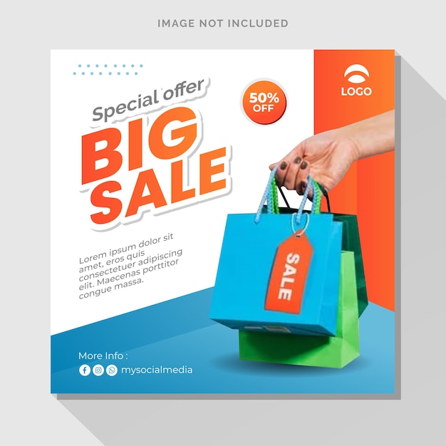 Big sale social media post template