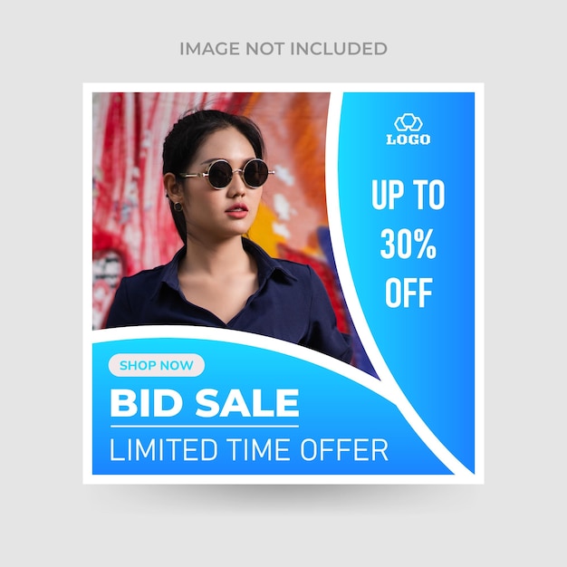 Big sale social media post with space of your product image