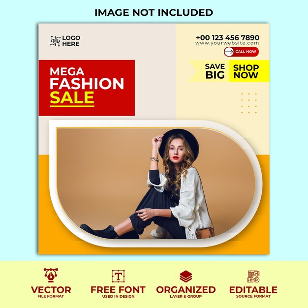 Vector big sale social media poster design templates online shopping flyer vertical vector design