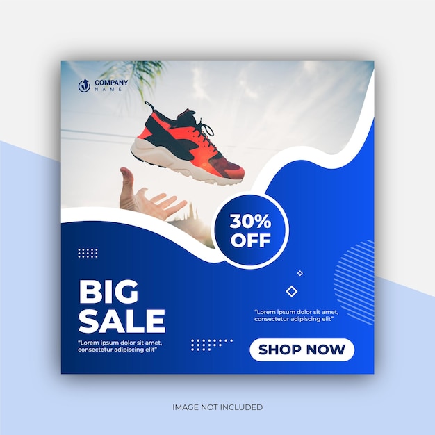 Big sale social media promotion banner template Premium Vector