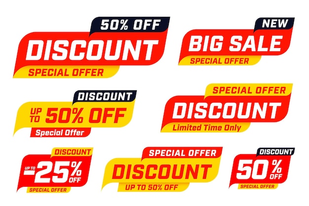 Big sale special discount offer badge and label template set.