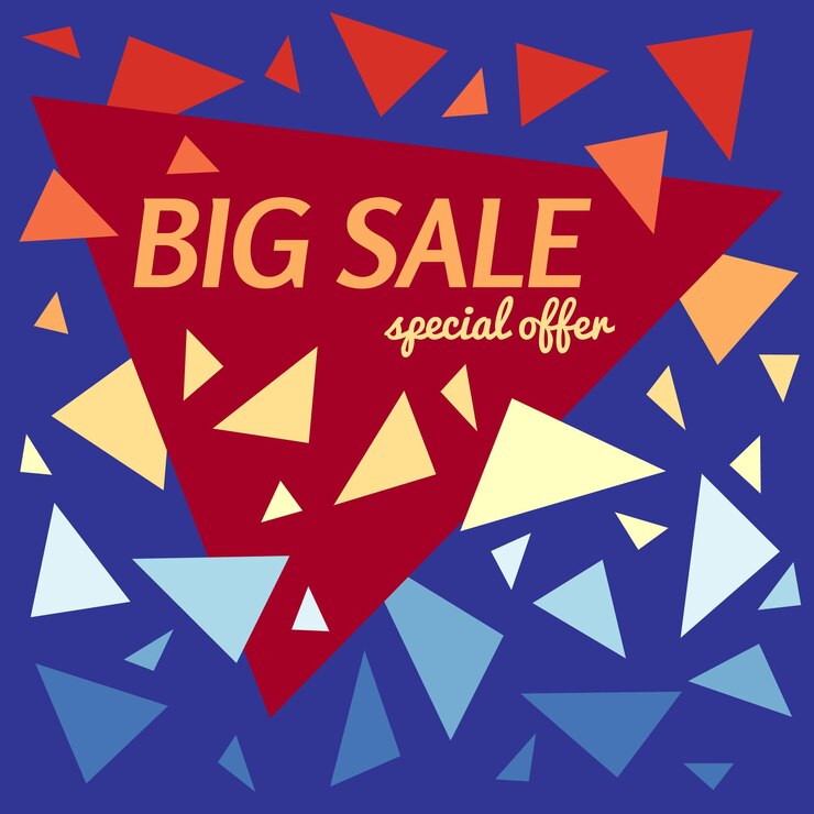 वेक्टर big sale special offer banner on black background.  vector background with colorful design elements. vector illustration.
