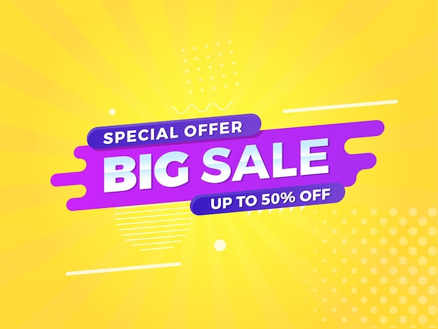 Шаблон баннера продажи специального предложения Big Sale